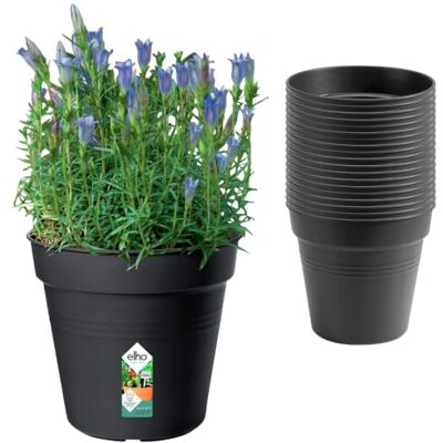 elho Green Basics Grow Pot 17cm Set of 20 Flower Pots Living Black elho Green Basics Grow Pot 17cm Set of 20 Flower Pots Living Black