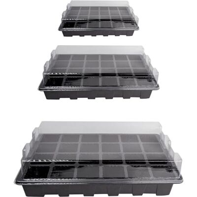 LOVEDAY 10 Pack -240 Cells -24 Grow Trays with Humidity Dome and Cell Insert Mini Propagator for Seed Starting and Growing Healthy Plants Durable Reusable and Recyclable LOVEDAY 10 Pack -240 Cells -24 Grow Trays with Humidity Dome and Cell Insert Mini Propagator for Seed Starting and Growing Healthy Plants Durable Reusable and Recyclable