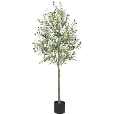 Alyvisun 5FT Olive Tree Artificial, 150cm Faux Olive Tree with Lifelike Olive Leaves & Stable Cement Weight Thickened Bottom Base, Fake Tree Plants for Living Room Bedroom Balcony Corner Office Decor Alyvisun 5FT Olive Tree Artificial, 150cm Faux Olive Tree with Lifelike Olive Leaves & Stable Cement Weight Thickened Bottom Base, Fake Tree Plants for Living Room Bedroom Balcony Corner Office Decor