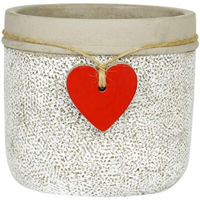 Classic Home & Garden Planter, Cement, Whitewash, L Classic Home & Garden Planter, Cement, Whitewash, L