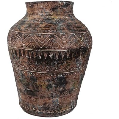 Leaf Aztec Vase - Fibreglass Planter - 40cm Leaf Aztec Vase - Fibreglass Planter - 40cm