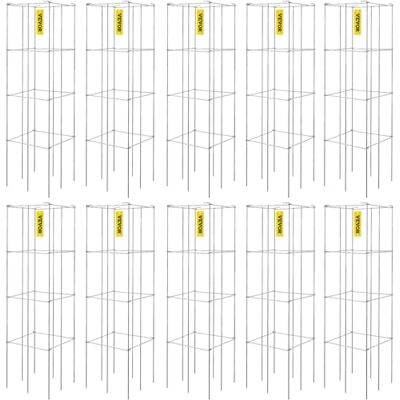 VEVOR Tomato Cages, 11.8" x 11.8" x 46.1", 10 Packs Square Plant Support Cages, Silver PVC-Coated Steel Tomato Towers for Climbing Vegetables, Plants, Flowers, Fruits VEVOR Tomato Cages, 11.8" x 11.8" x 46.1", 10 Packs Square Plant Support Cages, Silver PVC-Coated Steel Tomato Towers for Climbing Vegetables, Plants, Flowers, Fruits