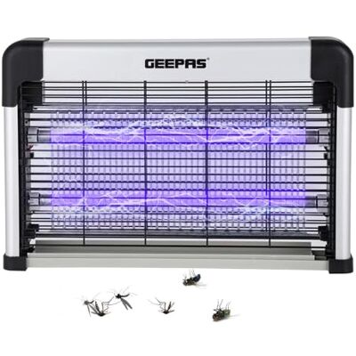 GEEPAS Electric Fly Killer & Bug Zapper Powerful UV Light Indoor Insect Trap for Flies, Mosquitoes, Wasps 50M² Coverage Odourless & Low Noise Plug-in Eco-Friendly Pest Control 20W GEEPAS Electric Fly Killer & Bug Zapper Powerful UV Light Indoor Insect Trap for Flies, Mosquitoes, Wasps 50M² Coverage Odourless & Low Noise Plug-in Eco-Friendly Pest Control 20W