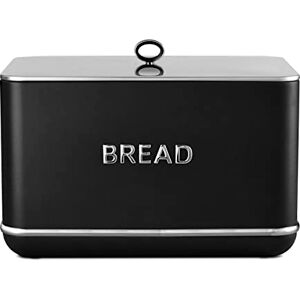 Tower Renaissance Bread Bin, 16L Capacity, Simple Pull Lid, Black Tower Renaissance Bread Bin, 16L Capacity, Simple Pull Lid, Black