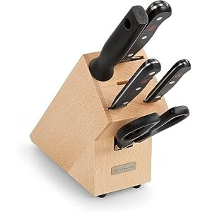Wüsthof Gourmet Knife Block - Stainless Steel, Black, Wide Build - Kitchen Knife Set Wüsthof Gourmet Knife Block - Stainless Steel, Black, Wide Build - Kitchen Knife Set
