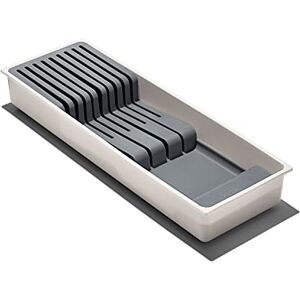 OXO Good Grips Compact Knife Drawer Organiser Space-Saving Kitchen Drawer Insert Safely Stores up to 9 Knives, Non-Slip Feet Keep It in Place, Removable Tray for Easy Cleaning OXO Good Grips Compact Knife Drawer Organiser Space-Saving Kitchen Drawer Insert Safely Stores up to 9 Knives, Non-Slip Feet Keep It in Place, Removable Tray for Easy Cleaning