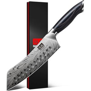 SHAN ZU Japanese Santoku Knives 18cm in Powder Steel Kitchen Chef Kinfe Ultra Sharp 12° Blade High Carbon 63 HRC Carving Knives, Professional Utility Knife with Ergonomic Pakkawood Handle SHAN ZU Japanese Santoku Knives 18cm in Powder Steel Kitchen Chef Kinfe Ultra Sharp 12° Blade High Carbon 63 HRC Carving Knives, Professional Utility Knife with Ergonomic Pakkawood Handle