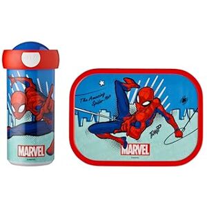 Mepal Campus Lunchbox Set with Leak-Proof Beaker, Blue/Red Mepal Campus Lunchbox Set with Leak-Proof Beaker, Blue/Red