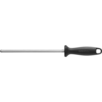 ZWILLING 32576-231-0 Sharpening Steel, Synthetic Handle, Black, 23 cm Realigns bent blades and restores sharpness quickly on kitchen knives for safe, efficient food preparation. ZWILLING 32576-231-0 Sharpening Steel, Synthetic Handle, Black, 23 cm Realigns bent blades and restores sharpness quickly on kitchen knives for safe, efficient food preparation.