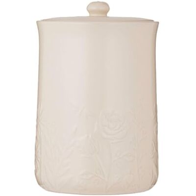 Mason Cash In the Meadow Large Storage Jar 2.5 Litre Embossed Floral Design, Durable Stoneware, Airtight Lid – Ideal for Biscuits, Cookies, Rice, Flour – Classic Kitchen Storage Mason Cash In the Meadow Large Storage Jar 2.5 Litre Embossed Floral Design, Durable Stoneware, Airtight Lid – Ideal for Biscuits, Cookies, Rice, Flour – Classic Kitchen Storage