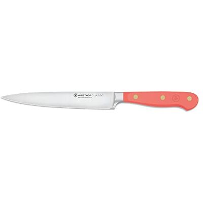 WUSTHOF Classic Colour Coral Peach 16Cm Multi-purpose Kitchen Knife - Kitchen Tool WUSTHOF Classic Colour Coral Peach 16Cm Multi-purpose Kitchen Knife - Kitchen Tool
