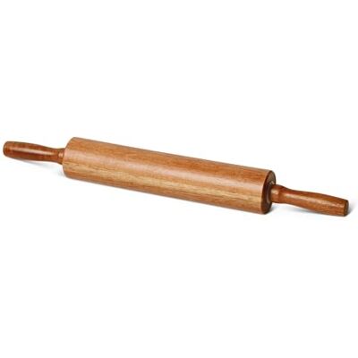 Amazon Basics Wooden Rolling Pin, Classic Style, Acacia Wood, Ergonomic Handles, 43.2cm, for Baking and Pastry Amazon Basics Wooden Rolling Pin, Classic Style, Acacia Wood, Ergonomic Handles, 43.2cm, for Baking and Pastry