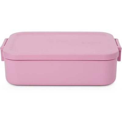 Brabantia Make & Take Lunch Box Bento (1.1L), Removable Compartments for Food Separation, Plastic Food Container Lid with Clips, Bento Box, Dishwasher & Microwave Safe, Lilac Pink, 20 x 13.5 x 5.5 cm Brabantia Make & Take Lunch Box Bento (1.1L), Removable Compartments for Food Separation, Plastic Food Container Lid with Clips, Bento Box, Dishwasher & Microwave Safe, Lilac Pink, 20 x 13.5 x 5.5 cm