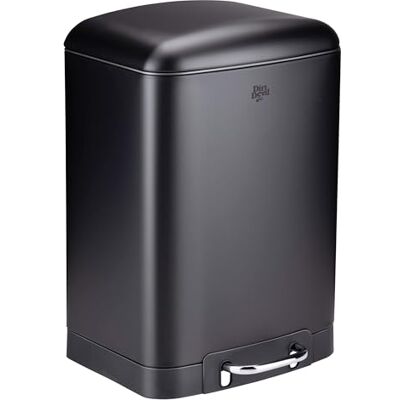 Dirt Devil Pedal Bin 12 L Kitchen Waste Bin with Soft Close Stainless Steel Waste Bin Removable Inner Bucket Kitchen Waste Bin 27.5 x 25.5 x 40.2 cm Black Dirt Devil Pedal Bin 12 L Kitchen Waste Bin with Soft Close Stainless Steel Waste Bin Removable Inner Bucket Kitchen Waste Bin 27.5 x 25.5 x 40.2 cm Black