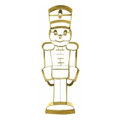 Zenker Christmas Cookie Cutter, Large Nutcracker, Toy Soldier Cookie Cutter, Biscuit Cutter for Baking, Detailed Nutcracker Pastry Cutter, Stainless Steel, Gold, 18.4x6.4x2.5cm Zenker Christmas Cookie Cutter, Large Nutcracker, Toy Soldier Cookie Cutter, Biscuit Cutter for Baking, Detailed Nutcracker Pastry Cutter, Stainless Steel, Gold, 18.4x6.4x2.5cm