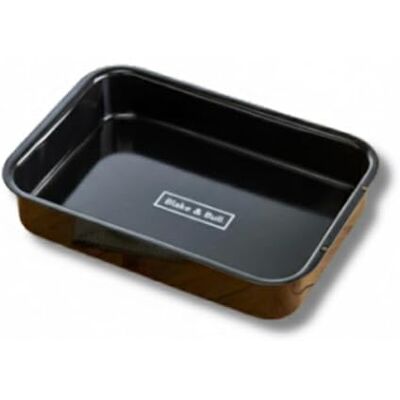 Tala Blake & Bull Design Half Size Enamelled Baking Tray, Commercial Gauge AGA Safe Bakeware, Dishwasher Safe, PFOA and BPA Free, Measures 34cm x 24.2cm x 3cm Tala Blake & Bull Design Half Size Enamelled Baking Tray, Commercial Gauge AGA Safe Bakeware, Dishwasher Safe, PFOA and BPA Free, Measures 34cm x 24.2cm x 3cm
