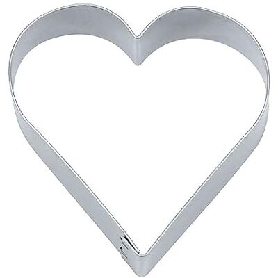 Städter Staedter Heart Shape Tinplate Cookie Cutter, Silver, 15.5 x 3 cm Städter Staedter Heart Shape Tinplate Cookie Cutter, Silver, 15.5 x 3 cm