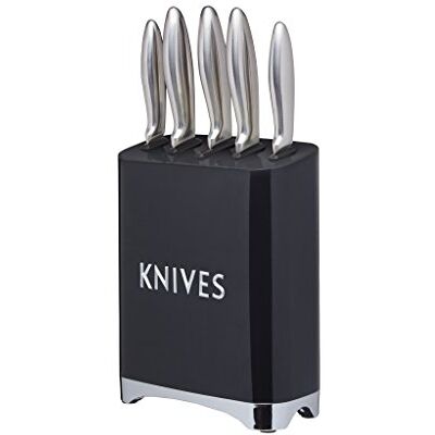 KitchenCraft - Lovello Retro - Midnight Black - Knife Set KitchenCraft - Lovello Retro - Midnight Black - Knife Set