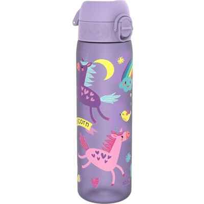 Ion8 Water Bottle, 500ml/18oz, Slim Leak Proof & BPA-Free Drinking Bottle, Secure Lock Prevents Spills, Dishwasher Safe, Carry Handle, Ideal for Adults & Kids Travel, Gym & School, Purple, Unicorns Ion8 Water Bottle, 500ml/18oz, Slim Leak Proof & BPA-Free Drinking Bottle, Secure Lock Prevents Spills, Dishwasher Safe, Carry Handle, Ideal for Adults & Kids Travel, Gym & School, Purple, Unicorns