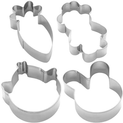 Sheepworld Cookie Cutter Set with Piep Motif, Gift Set Consisting of 4 Cutters, Stainless Steel, for Easter Biscuits, Gift Easter, Easter Nest, Easter Decoration, 70266 Sheepworld Cookie Cutter Set with Piep Motif, Gift Set Consisting of 4 Cutters, Stainless Steel, for Easter Biscuits, Gift Easter, Easter Nest, Easter Decoration, 70266