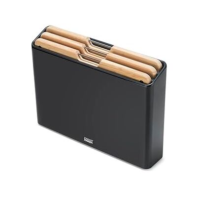 Joseph Joseph Folio 3-piece Premium Bamboo Wood Chopping Board Set, Slimline Stainless Steel Case for Organised Kitchen Storage Joseph Joseph Folio 3-piece Premium Bamboo Wood Chopping Board Set, Slimline Stainless Steel Case for Organised Kitchen Storage