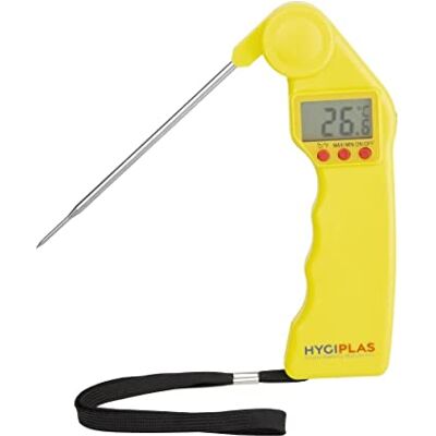 Hygiplas Easytemp Thermometer in Yellow Fold-Away Probe -50пїЅC to 300пїЅC Hygiplas Easytemp Thermometer in Yellow Fold-Away Probe -50пїЅC to 300пїЅC
