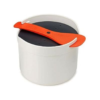 Joseph Joseph M-Cuisine Microwave Rice and Grain Cooker Steamer, Dishwasher Safe Stone/Orange, 2 Litre Joseph Joseph M-Cuisine Microwave Rice and Grain Cooker Steamer, Dishwasher Safe Stone/Orange, 2 Litre