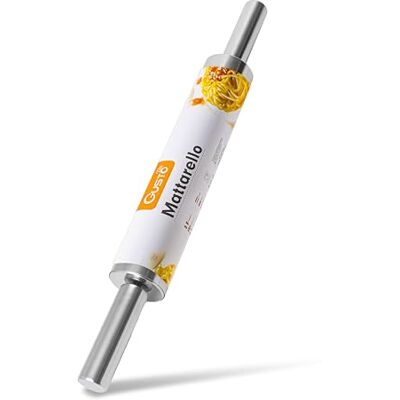 IPEA Stainless Steel Rolling Pin with Handles 43 cm Metal Rolling Pin with Non-Stick Surface for Rolling and Kneading Fresh Pasta, Pizza, Biscuits, Ravioli, Cakes, Pastry for Kitchen IPEA Stainless Steel Rolling Pin with Handles 43 cm Metal Rolling Pin with Non-Stick Surface for Rolling and Kneading Fresh Pasta, Pizza, Biscuits, Ravioli, Cakes, Pastry for Kitchen
