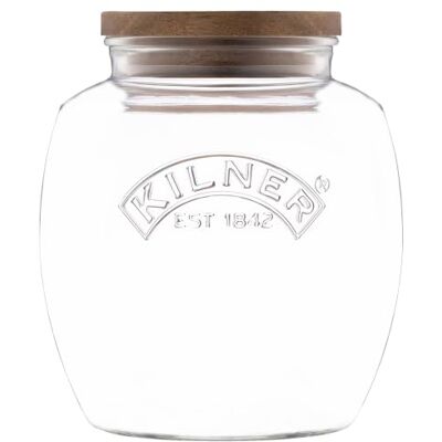 Kilner Universal Glass Storage Jar 4 Litre With Airtight Acacia Wood Lid Kilner Universal Glass Storage Jar 4 Litre With Airtight Acacia Wood Lid