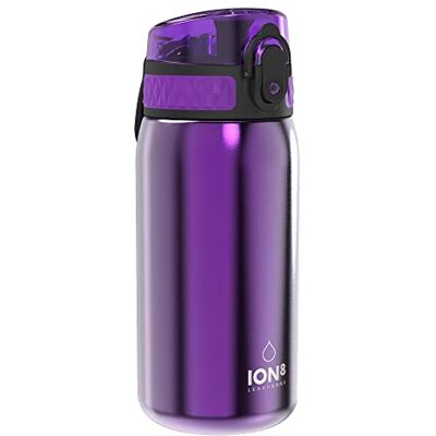 Ion8 Leak Proof Kids' Water Bottle - Stainless Steel - 400ml Ion8 Leak Proof Kids' Water Bottle - Stainless Steel - 400ml