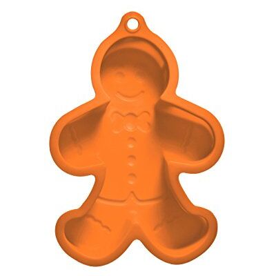 Premier Housewares Silicone Mould Cake Cases for Baking Gingerbread Man Cutter Tool Cake Cases Silicone Moulds H x W x D: 5 x 20 x 25 cm,Orange Premier Housewares Silicone Mould Cake Cases for Baking Gingerbread Man Cutter Tool Cake Cases Silicone Moulds H x W x D: 5 x 20 x 25 cm,Orange