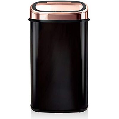 Tower T80904RB Kitchen Bin with Sensor Lid, Automatic Soft-Close, Manual Override, 58 Litre, Black and Rose Gold Tower T80904RB Kitchen Bin with Sensor Lid, Automatic Soft-Close, Manual Override, 58 Litre, Black and Rose Gold