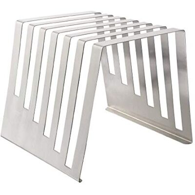 Hygiplas Tiered Chopping Board Rack, Stainless Steel, 6 Slots J251 Boosts kitchen hygiene by separating wet boards; 15mm wide slots promote quick airflow drying in busy catering spaces. Hygiplas Tiered Chopping Board Rack, Stainless Steel, 6 Slots J251 Boosts kitchen hygiene by separating wet boards; 15mm wide slots promote quick airflow drying in busy catering spaces.
