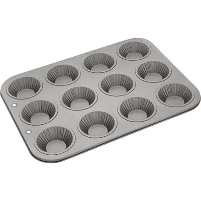 Judge Non-Stick Bun Tin with 12 Fluted Cups, Dishwasher Safe, 35cm x 27cm x 2cm Judge Non-Stick Bun Tin with 12 Fluted Cups, Dishwasher Safe, 35cm x 27cm x 2cm