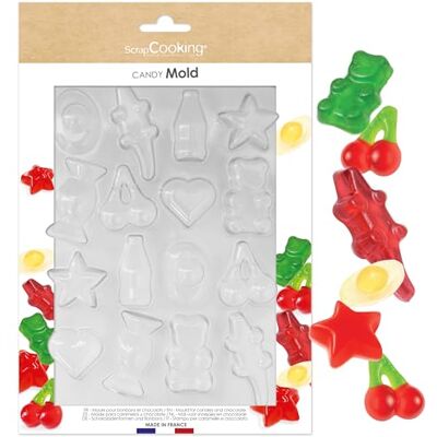 ScrapCooking Candy & Chocolate Mould Crocodiles, Fried Eggs, Cola Bottles, Bears Semi-Rigid Mould 3165 ScrapCooking Candy & Chocolate Mould Crocodiles, Fried Eggs, Cola Bottles, Bears Semi-Rigid Mould 3165