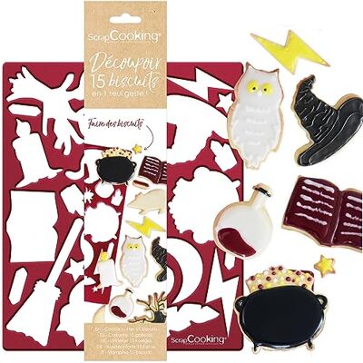 ScrapCooking SCRAP COOKING Biscuits Wizard Cutter Plate – Pastry Mould with Cookie Cutters for Biscuits, Sandy, Decoration 2066 ScrapCooking SCRAP COOKING Biscuits Wizard Cutter Plate – Pastry Mould with Cookie Cutters for Biscuits, Sandy, Decoration 2066