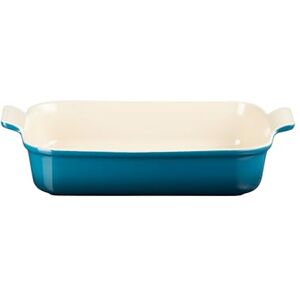 LE CREUSET Heritage Rectangular Dish, Stoneware, 32 cm, 2.31 kg, Deep Teal, 71102326420001 LE CREUSET Heritage Rectangular Dish, Stoneware, 32 cm, 2.31 kg, Deep Teal, 71102326420001
