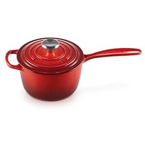 LE CREUSET Signature Enamelled Cast Iron Saucepan, for All Hob Types, 16 cm, 1.2 litres, Cerise LE CREUSET Signature Enamelled Cast Iron Saucepan, for All Hob Types, 16 cm, 1.2 litres, Cerise