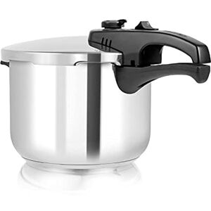 Tower T80244 6L/22cm Pressure Cooker with Steamer Basket, Stainless Steel, Silver Tower T80244 6L/22cm Pressure Cooker with Steamer Basket, Stainless Steel, Silver