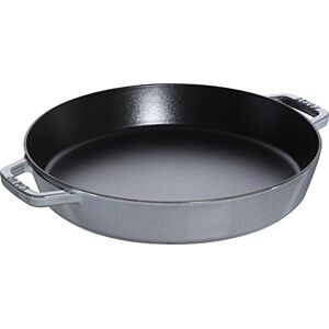 STAUB Cast Iron Frying Pan - 34cm, High Rim, 2 Handles - All Cooktops STAUB Cast Iron Frying Pan - 34cm, High Rim, 2 Handles - All Cooktops