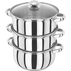 Judge Essentials HX05 Stainless Steel 3 Tier Steamer - Steamer Judge Essentials HX05 Stainless Steel 3 Tier Steamer - Steamer