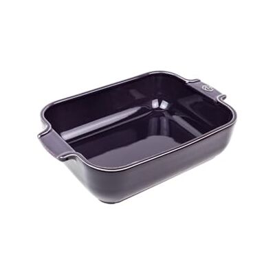 Peugeot Rectangular Ceramic Baking Dish 25 cm (including handles) x 15.5 cm x 5.5 cm Capacity: 1.4 L 2-3 Servings 10 Year Guarantee Made In France Eggplant Colour Peugeot Rectangular Ceramic Baking Dish 25 cm (including handles) x 15.5 cm x 5.5 cm Capacity: 1.4 L 2-3 Servings 10 Year Guarantee Made In France Eggplant Colour