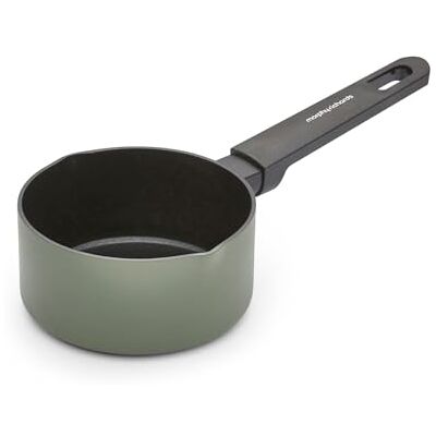 Morphy Richards Recycled Aluminium Milk Pan, 14cm, Non Stick Coating, Soft Touch Handles, Suitable for All Hobs, Green, 853751 Morphy Richards Recycled Aluminium Milk Pan, 14cm, Non Stick Coating, Soft Touch Handles, Suitable for All Hobs, Green, 853751