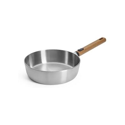 Woll Logic Steel High-Rim Frying Pan Diameter 24 cm Height 7 cm Stainless Steel Induction PFAS-Free Non-Stick Frying Pan with Removable Wooden Handle for All Hobs and Oven-Safe Woll Logic Steel High-Rim Frying Pan Diameter 24 cm Height 7 cm Stainless Steel Induction PFAS-Free Non-Stick Frying Pan with Removable Wooden Handle for All Hobs and Oven-Safe