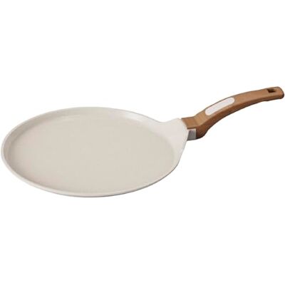 Cooksmart Signature 28cm Crepe Pan – Cast Aluminium Non-Stick PFOA & PFAS Free Induction, Gas, & Electric Hob Compatible Dishwasher Safe Ergonomic Handle (Ivory) Cooksmart Signature 28cm Crepe Pan – Cast Aluminium Non-Stick PFOA & PFAS Free Induction, Gas, & Electric Hob Compatible Dishwasher Safe Ergonomic Handle (Ivory)