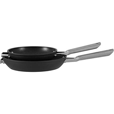Ninja ZEROSTICK Stackable Cookware Frying Pan 2-Piece Set, Non-Stick, Space Saving, 20/26cm Frying Pans, Long Lasting Hard Anodised Aluminium, Induction Compatible, Grey, C52000UK Ninja ZEROSTICK Stackable Cookware Frying Pan 2-Piece Set, Non-Stick, Space Saving, 20/26cm Frying Pans, Long Lasting Hard Anodised Aluminium, Induction Compatible, Grey, C52000UK