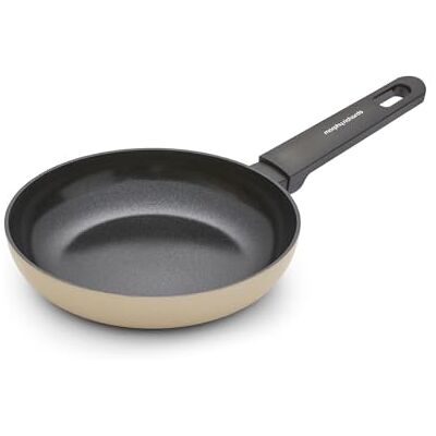 Morphy Richards Frying Pan, Recycled Aluminium, 20cm, Non Stick Ceramic Coating, Soft Touch Handles, Oven Safe Up to 180c, Suitable for All Hobs, Cream, 853003 Morphy Richards Frying Pan, Recycled Aluminium, 20cm, Non Stick Ceramic Coating, Soft Touch Handles, Oven Safe Up to 180c, Suitable for All Hobs, Cream, 853003