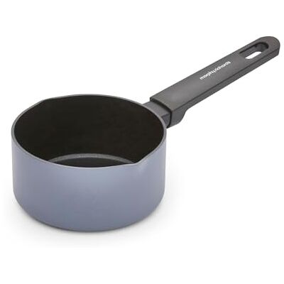 Morphy Richards Recycled Aluminium Milk Pan, 14cm, Non Stick Coating, Soft Touch Handles, Suitable for All Hobs, Grey, 853753 Morphy Richards Recycled Aluminium Milk Pan, 14cm, Non Stick Coating, Soft Touch Handles, Suitable for All Hobs, Grey, 853753
