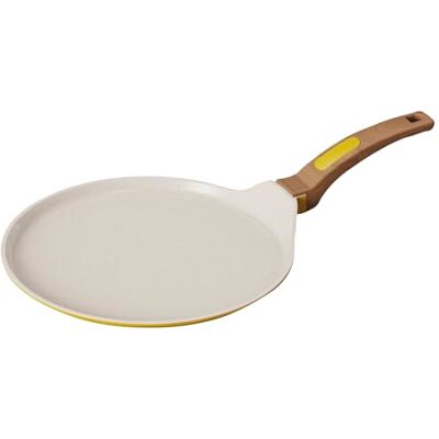 Cooksmart Signature 28cm Crepe Pan – Cast Aluminium Non-Stick PFOA & PFAS Free Induction, Gas, & Electric Hob Compatible Dishwasher Safe Ergonomic Handle (Marigold) Cooksmart Signature 28cm Crepe Pan – Cast Aluminium Non-Stick PFOA & PFAS Free Induction, Gas, & Electric Hob Compatible Dishwasher Safe Ergonomic Handle (Marigold)