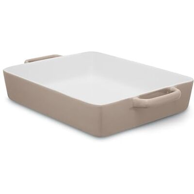 Barbary & Oak Nattura 38cm Rectangular Baking Dish, Made from Strong Stoneware, Smooth Glaze Interior, Easy Grip Handles, Dishwasher Safe, Cashmere, BO875021CSH Barbary & Oak Nattura 38cm Rectangular Baking Dish, Made from Strong Stoneware, Smooth Glaze Interior, Easy Grip Handles, Dishwasher Safe, Cashmere, BO875021CSH